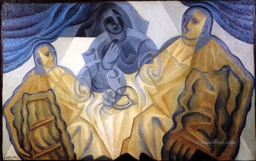  1923 Painting - the three masks 1923 Juan Gris